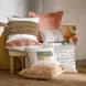 Radiant Oasis Zelo Tan and Silver Square Accent Pillow Set of 2