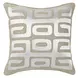 Radiant Oasis Zelo Tan and Silver Square Accent Pillow Set of 2