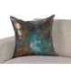 Equilibrium Onara Teal and Antique Bronze Square Accent Pillow Set of 2