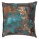 Equilibrium Onara Teal and Antique Bronze Square Accent Pillow Set of 2