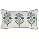 Novel Estate Belcourt Floral Natural and Blue Rectangular Accent Pillow Set of 2