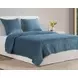 Bari Velvet Stone Blue Queen Quilt