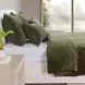 Elms Velvet Loden Green Queen Quilt