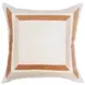 Novel Estate Maybrook Ivory and Natural Square Accent Pillow Set of 2