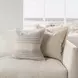 Tranquil Coasts Rockport Ivory and Brown Square Accent Pillow Set of 2