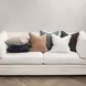 Bedford Linen Natural Square Accent Pillow Set of 2