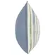 Tranquil Coasts Harbor Stripe Ivory and Blue Square Accent Pillow Set of 2
