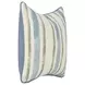 Tranquil Coasts Harbor Stripe Ivory and Blue Square Accent Pillow Set of 2