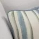 Tranquil Coasts Harbor Stripe Ivory and Blue Square Accent Pillow Set of 2