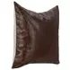 Tranquil Coasts Leather Seston Brown Square Accent Pillow Set of 2