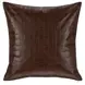 Tranquil Coasts Leather Seston Brown Square Accent Pillow Set of 2