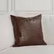 Tranquil Coasts Leather Seston Brown Square Accent Pillow Set of 2
