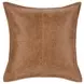 Soco Leather Dumont Chestnut 18 x 18" Accent Pillow Set of 2