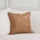 Soco Leather Dumont Chestnut 18 x 18" Accent Pillow Set of 2