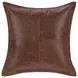 Soco Leather Kona Brown 18 x 18" Accent Pillow Set of 2