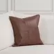 Soco Leather Kona Brown 18 x 18" Accent Pillow Set of 2