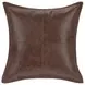 Soco Leather Parsons Cocoa 18 x 18" Accent Pillow Set of 2