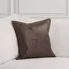 Soco Leather Parsons Cocoa 18 x 18" Accent Pillow Set of 2