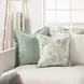 Tranquil Coasts Lessonia Green and Cream Square Accent Pillow Set of 2