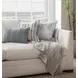 Tranquil Coasts Lessonia Blue and Cream Square Accent Pillow Set of 2
