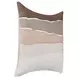 Lineage Bikram Ivory and Mocha Cream Square Accent Pillow Set of 2