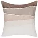 Lineage Bikram Ivory and Mocha Cream Square Accent Pillow Set of 2
