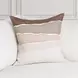 Lineage Bikram Ivory and Mocha Cream Square Accent Pillow Set of 2