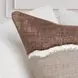 Lineage Bikram Ivory and Mocha Cream Square Accent Pillow Set of 2