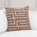 Villa Classics Mateo Sepia Brown and Natural Square Accent Pillow Set of 2