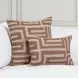 Villa Classics Mateo Sepia Brown and Natural Square Accent Pillow Set of 2