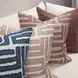 Villa Classics Mateo Sepia Brown and Natural Square Accent Pillow Set of 2