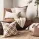 Lineage Abbey Mocha Cream and Ivory Rectangular Accent Pillow Set of 2