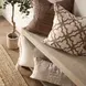 Lineage Mullan Frothed Brown Square Accent Pillow Set of 2