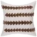 Lineage Essay Frothed Brown Square Accent Pillow Set of 2