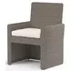 Montecito Canvas Natural Upholstered Outdoor Coronado Dining Chair with Self Welt