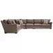 Keirnan Brown Leather 4 Piece Modular Sectional with Pillows