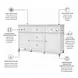 Point Breeze Fresh White and Soft Gray Glaze 2 Door Credenza