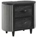 Skyline Onyx and Gray Upholstered Panel Bedroom Set