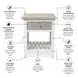 Island Haven Dapple Grey and Blanc Rectangular End Table