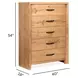 Laramie Honey Wheat 5 Drawer Chest
