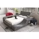 Booker Gray Full Upholstered Transformer Bed with Electronic Features and LED