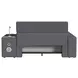 Booker Gray Full Upholstered Transformer Bed with Electronic Features and LED