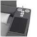 Booker Gray Full Upholstered Transformer Bed with Electronic Features and LED