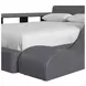 Booker Gray Full Upholstered Transformer Bed with Electronic Features and LED