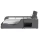 Booker Gray Full Upholstered Transformer Bed with Electronic Features and LED