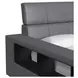 Booker Gray Full Upholstered Transformer Bed with Electronic Features and LED