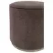Vale Brown Performance Fabric Upholstered Round Accent Ottoman