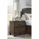 Canehurst Spiced Rum 2 Drawer Nightstand with USB Charging