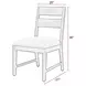 Archeway Gray Upholstered Ladderback Dining Chair Set of 2