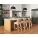 Frame White Upholstered Counter Height Stool
